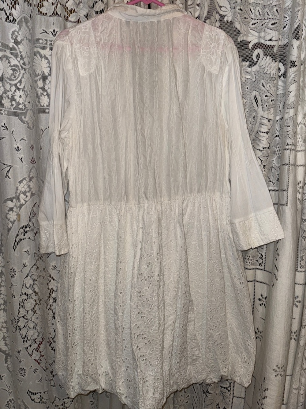 Samuel Dong White Eyelet Midi Dress - Picture 10 of 13